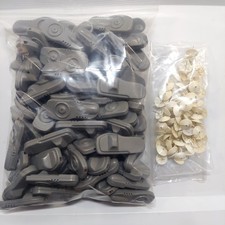 Lot of 100 EAS Security Retail HARD TAGS WITH PINS Clothing Sensors - Grey