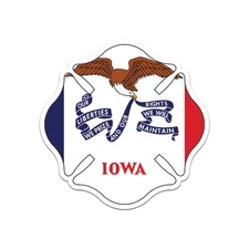 Iowa Maltese Cross Border Sticker Decal