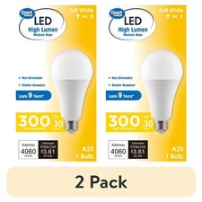 2 Pack High Output A23 Led Light Bulb 30-watt 300w Equivalent Soft White