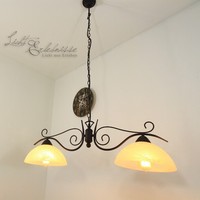 Landhaus HäNgeleuchte Alabasterglas Pendelleuchte Pendellampe Lampe Leuchte