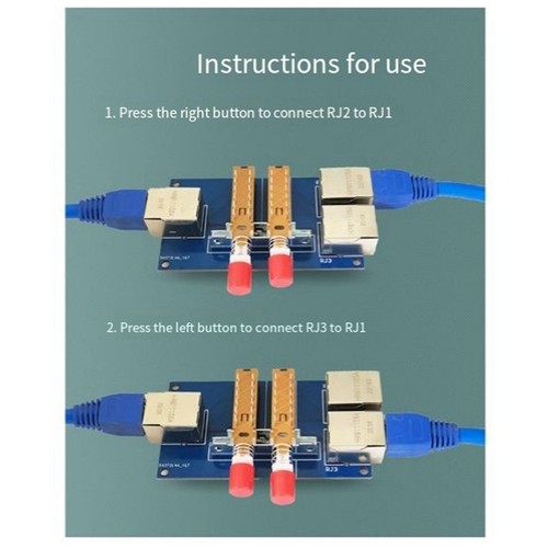 1X(Netzwerk-Port-Umschalter, 2-Port-Rj45-Internes und Externes Umschalterka7668 - Afbeelding 6 van 7