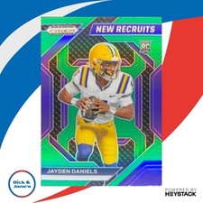 2024 Prizm Collegiate Draft Picks Jayden Daniels New Recruits Green Rookie Card