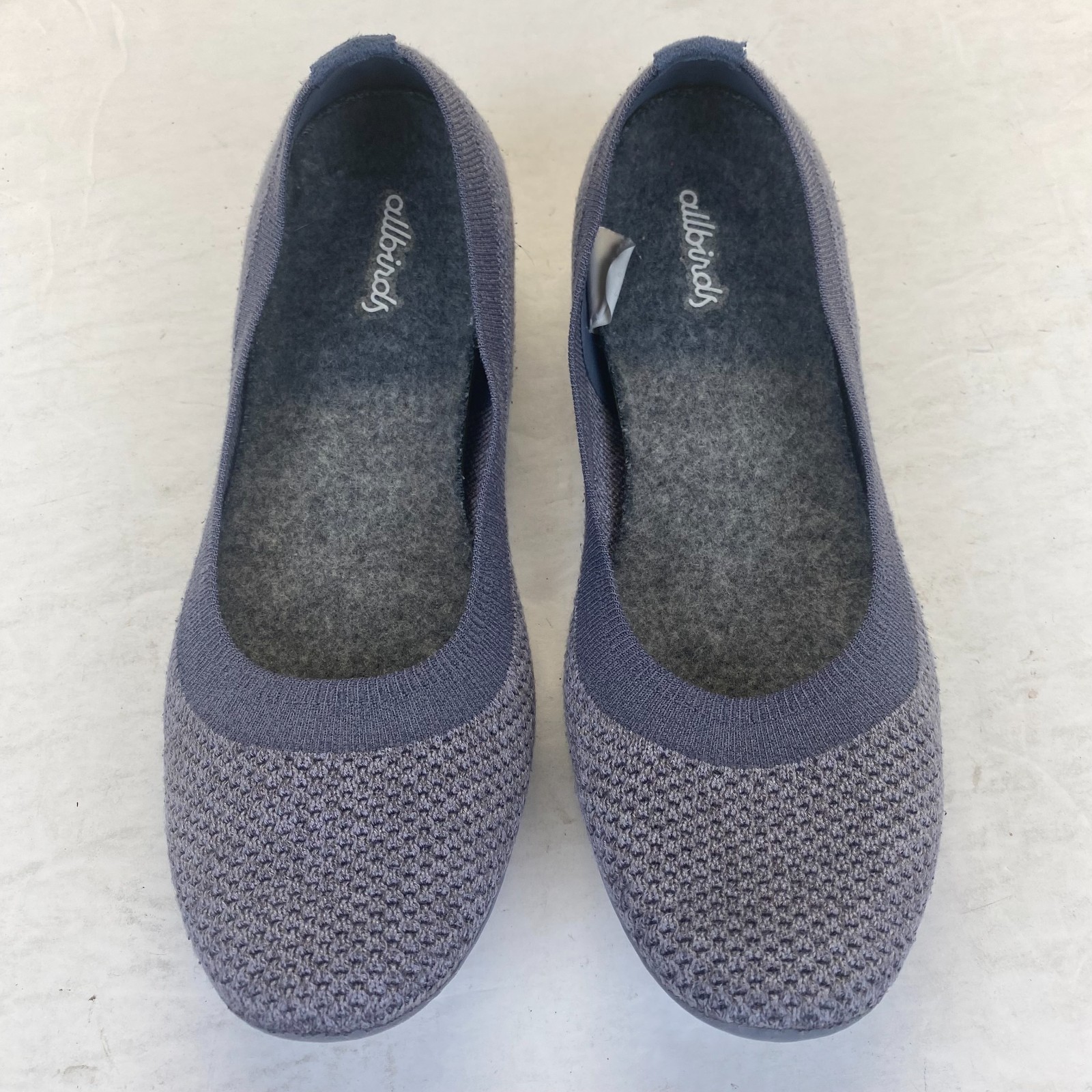 SAOLA Breezers donna Allbirds albero balletto nebbia piatta suola grigio scuro taglia 8