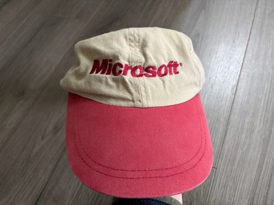 Vintage 90s Microsoft Logo Hat Tech Company Cap Used