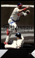 2000 SkyBox Dominion #88 Edgar Renteria Auto Signed IP St. Louis Cardinals