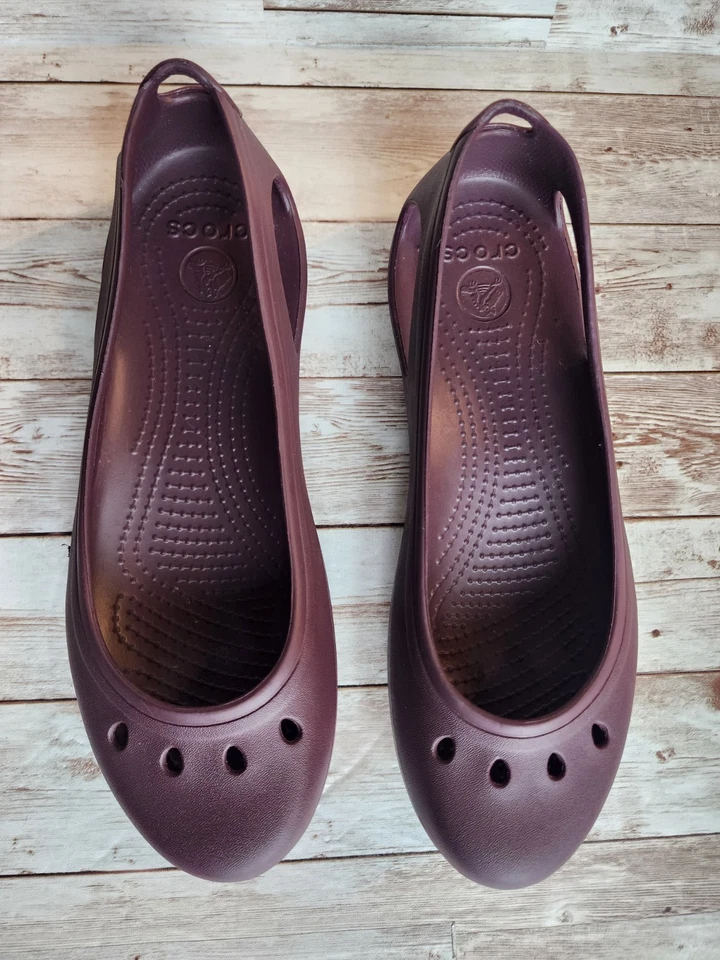 Crocs Kadee женщин плоскостях балет повседневное платье туфли размер 8 темно-бордовый, фиолетовый, сливы - Изображение 3 из 4