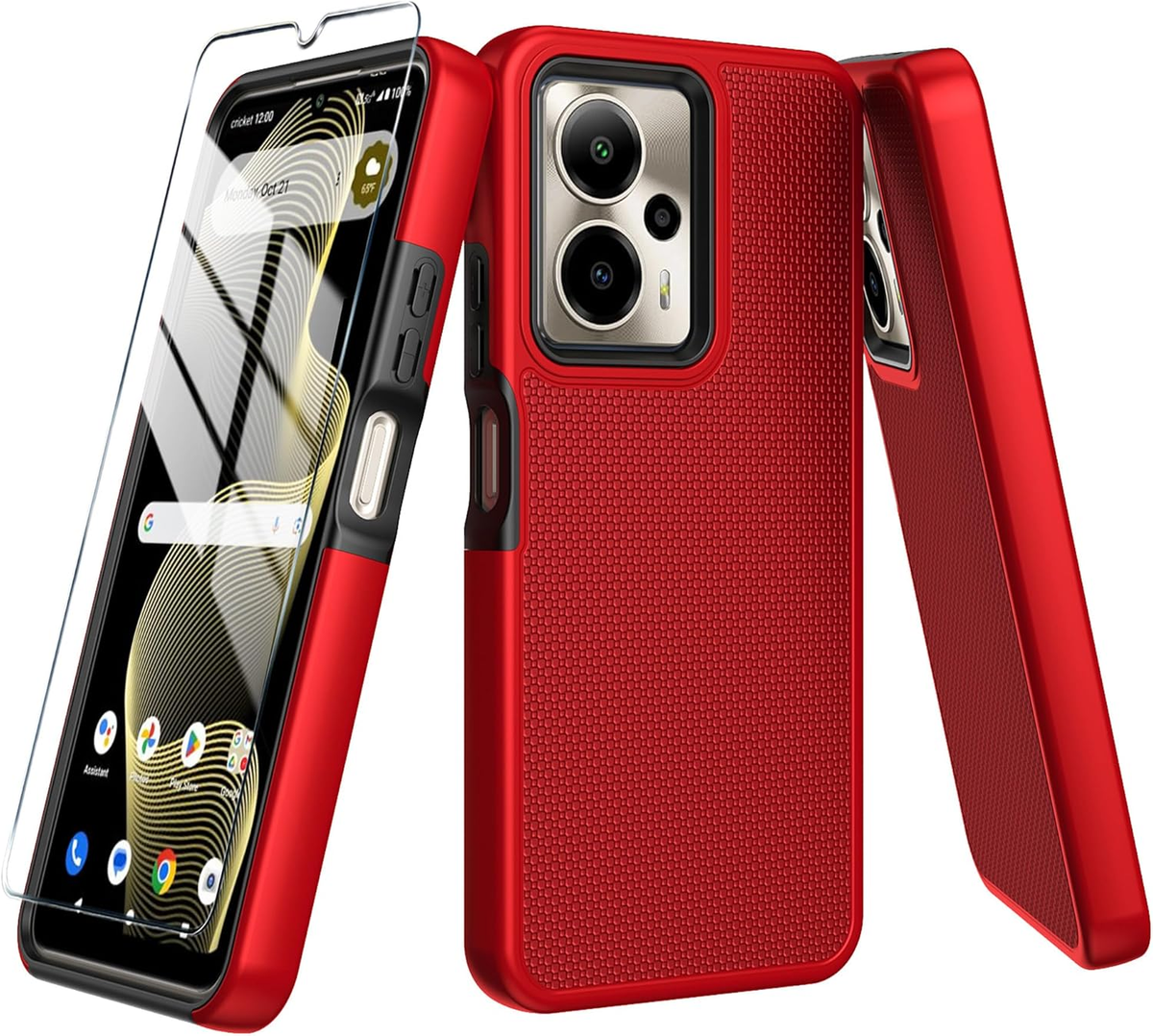 phone case for a moto g 5g ImpactHero Grip Motorola moto g 5G (2024) Cases Rusty Red/Currant Red