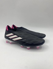 Adidas Copa Pure FG Black White Soccer Cleats Laceless HQ8895 Mens Size 8