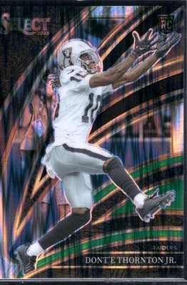 2025 Panini Select #206 Dont'e Thornton Jr. Black and Green Prizm Shock