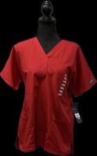 Cherokee Workwear Originals Red REDW Size Small Scrub Top