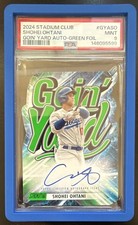 2024 Topps Stadium Club Goin' Yard Auto Green Foil /5 Shohei Ohtani PSA 9 Pop 2