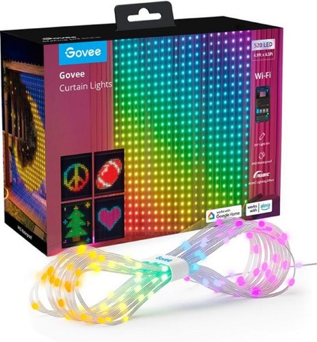 Govee H70B1AA1 RGBIC Curtain Lights - Multicolor
