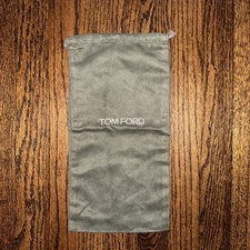 Tom Ford Dust Storage Shoe Bag Grey Soft Microfiber 14 1/4  x 7.5  Drawstring