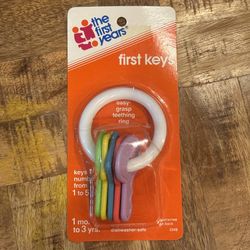 复古 The First Years First Keys/梳子和刷子套装泰迪熊/婴儿指甲夹 — 第 3/4 张图片