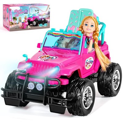 RC Cars - Remote Control Car with 5.5'' Doll for Girls, 2.4GHz Je ep RC Cars -...