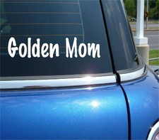 GOLDEN MOM RETRIEVER DOG PET FUNNY DECAL STICKER ART CAR WALL
