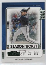 2021 Panini Contenders Season Ticket Green Freddie Freeman #15 11gl