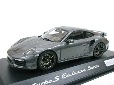 PORSCHE Official 1/43 911 Turbo S Exclusive Gray 991/2 Modellauto
