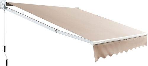 Tenda Da Sole Retrattile Per Balcone Manuale - Altezza Regolabile 2,15-3,1 M - Protezione Solare Senza Fori