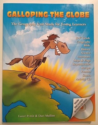 Galloping The Globe Homeschool Geography Curriculum Book + NEW Disc Unit Study 