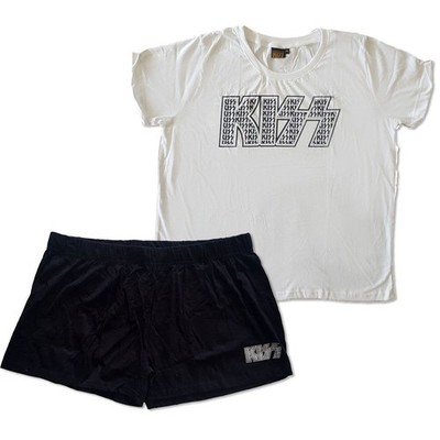 Gadget - Kiss: Rock Off - Logo Infill (Pigiama Estivo Donna Tg. XL) -D- Skirt Off