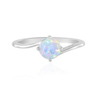 Cavill Welo Opal Ring 0,45Ct Sterlingsilber Platin Damenring Rundschliff-