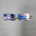 Vtg Hot Wheels 1997 NASCAR Hauler Trailer Lot 2 Valvoline Roush AA Mattel 1:64