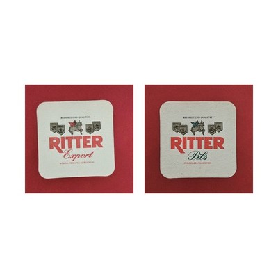 Ritter Dortmund rote Schrift Brauerei Bierdeckel Bier