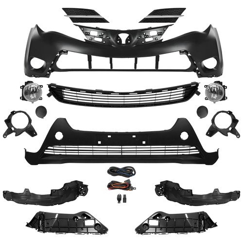 Front Complete Bumper Kit W Grille Fog Inner Fender For 2013 2015 