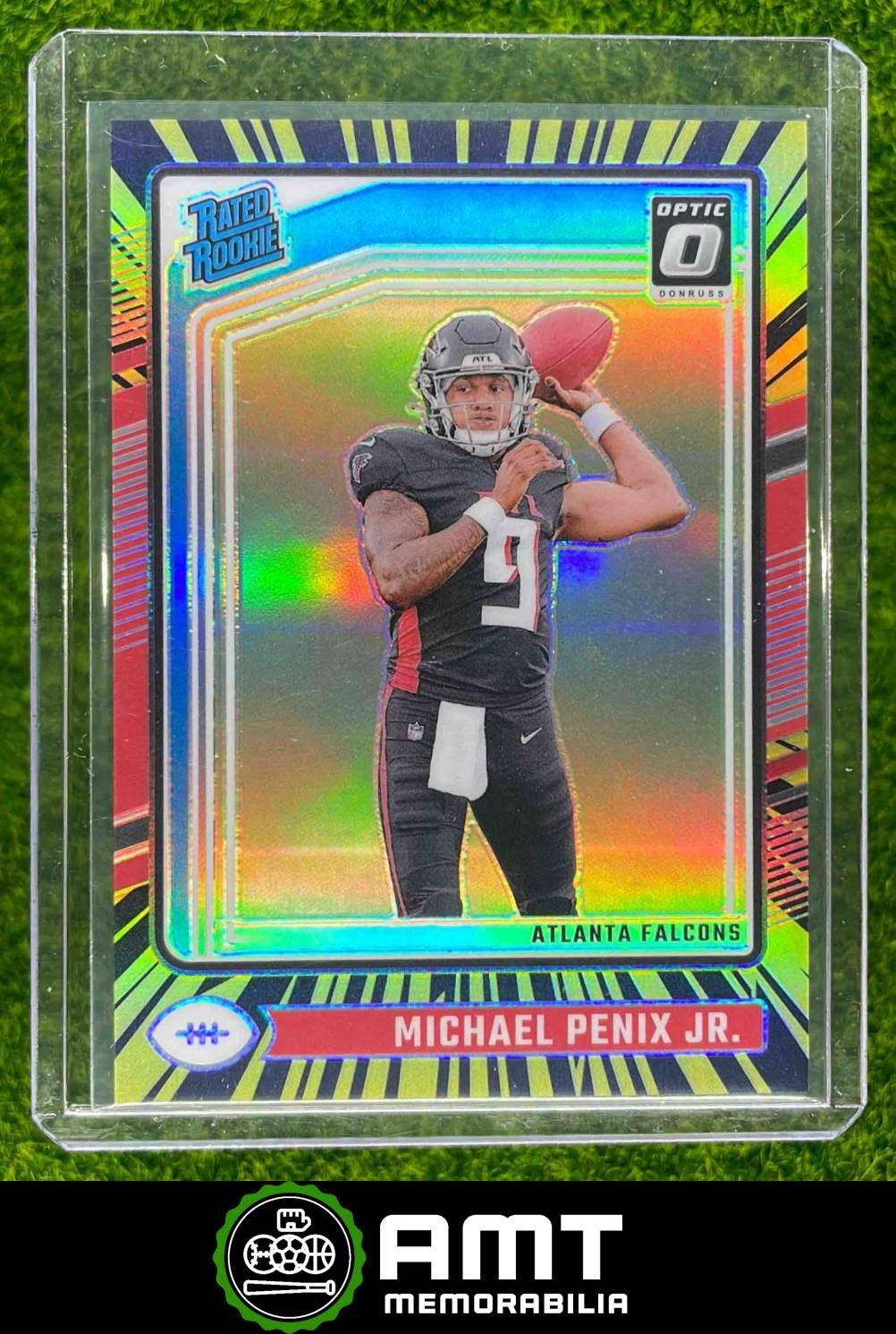 Michael Penix Jr. 2024 Panini Donruss Optic 44/75 Electricity Falcons #279