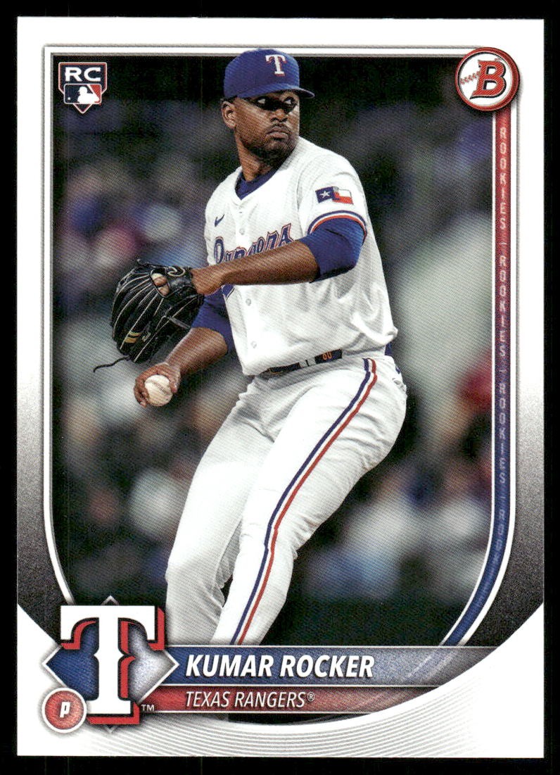 2025 Bowman #80 Kumar Rocker Bowman Chrome Red Rookie Logo