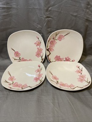 Metlox Poppytrail 6'' Peach Blossom Bread & Butter Plates Set Of 4 No Chips Nice