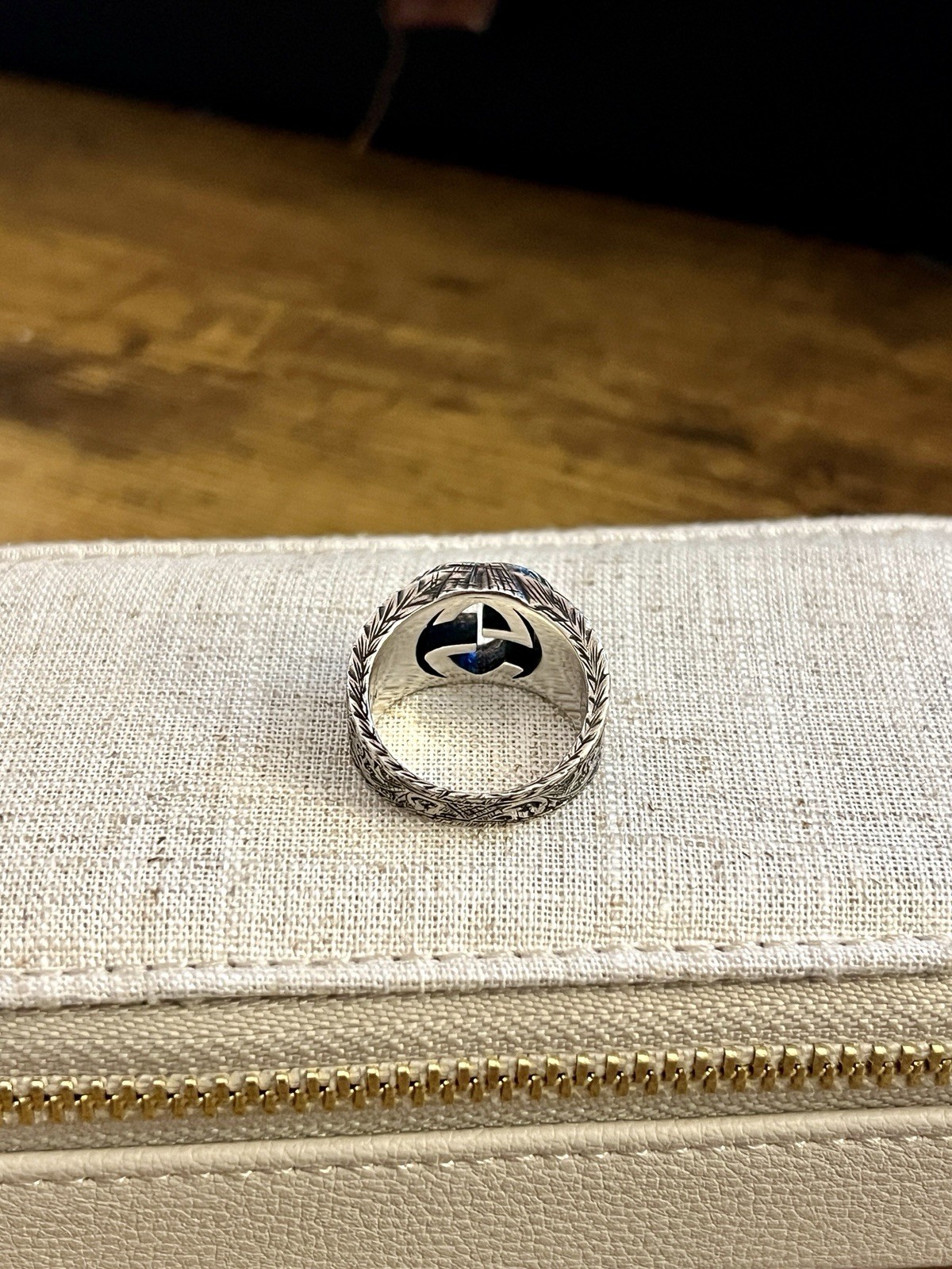 Gucci Ring GG Interlocking Sterling Silver - Size… - image 4