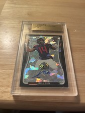 Khalil Tate 2020 Leaf Metal Draft Auto Preproduction Proof Crystal Black 1/1🔥🔥