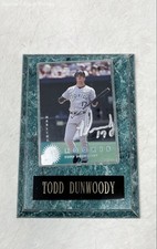Donruss Florida Marlins Todd Dunwoody 1997 Rookie Card Framed Plaque. rookie card picture