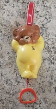 Fisher Price Music Box Teddy Bear Lullaby Musical Crib Toy 1981 Works