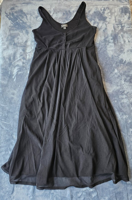 Mexx Sleeveless Midi Dress Size S Black Empire Waist Flowy Womens Casual Elegant