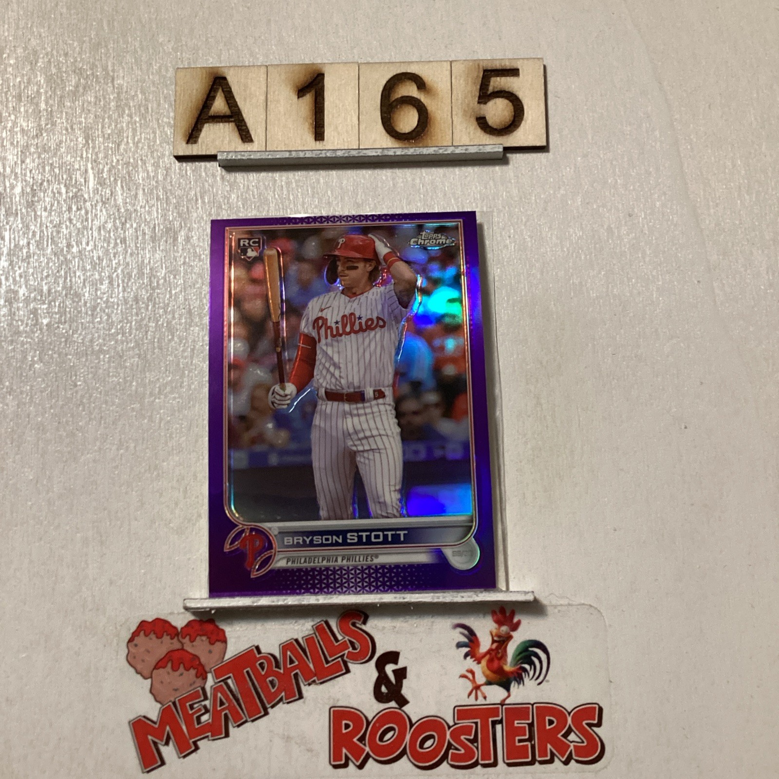 2022 Topps Chrome Update Bryson Stott #USC154 Rookie Purple Refractor