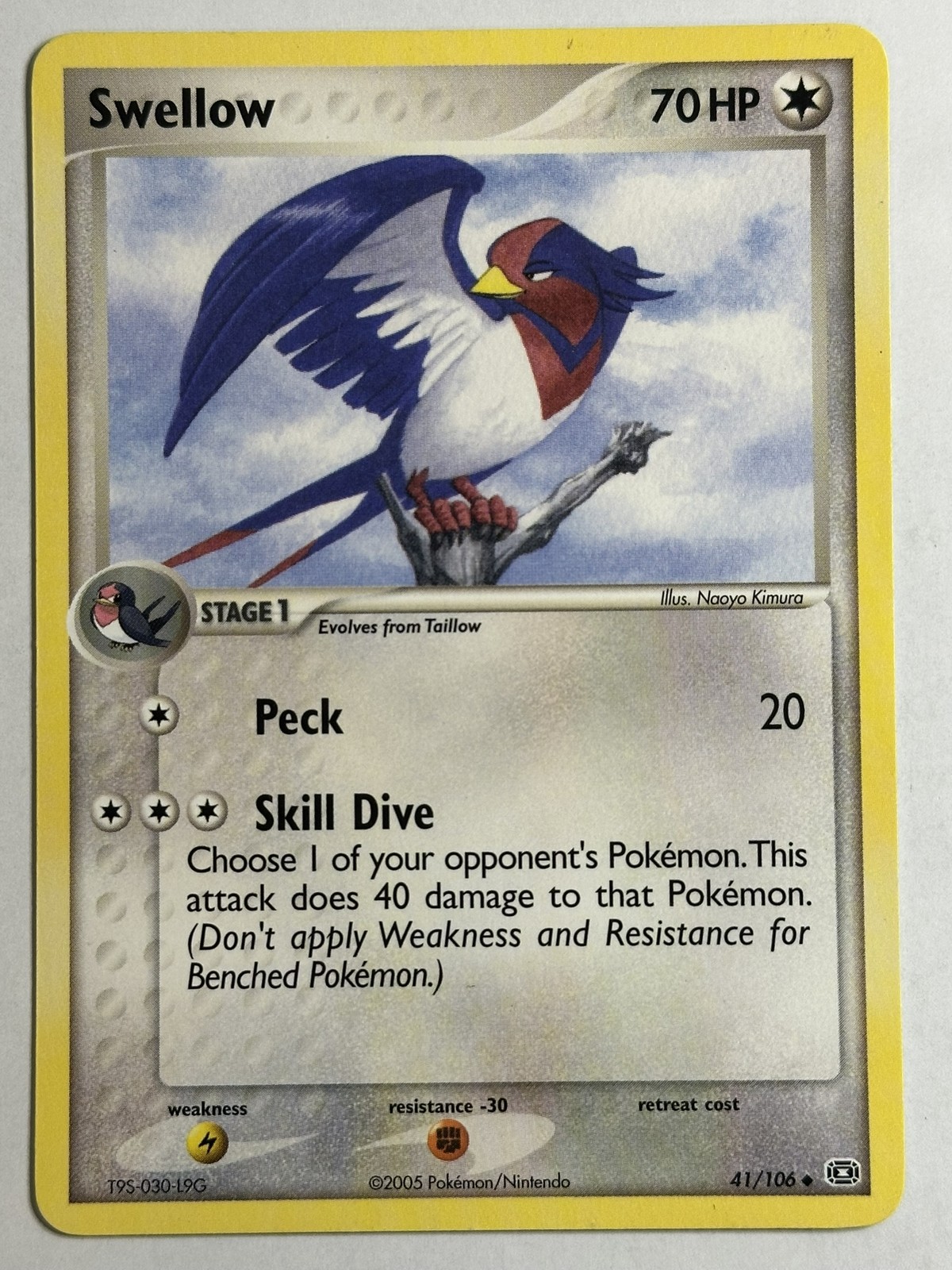 Swellow Emerald 41/106 MP-LP Pokémon Card
