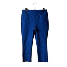 Chicos Blue Pull On Straight Leg Pants Size Medium 1 8