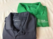 TWO Mens Polo Golf Shirts  size XL  Nike Dri-Fit  Sport-Tek