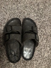 Black Sandals W Rhinestone