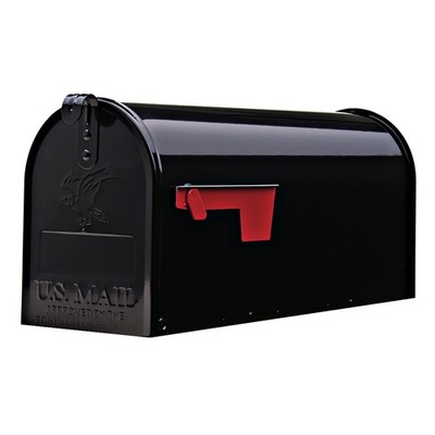 Architectural Mailboxes Elite Black, Large, Steel, Post Mount Mailbox