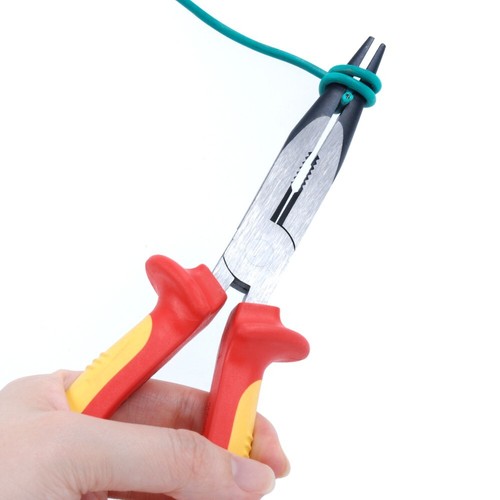 Alicates de nariz larga HOBO Expert aislados para electricista VDE 8" IEC 60900 AC1000V - Imagen 7 de 7
