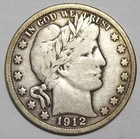 1912-S BARBER HALF DOLLAR  Original Fine  **Free U.S. Ship