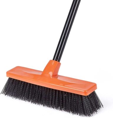 Small Multi-Surface Push Broom for Outdoor,Indoor Sweeping - 50''-59'' Telescopic 