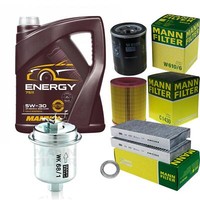 MANN-FILTER Inspektionspaket 5L Mannol Energy 5W-30 FüR Honda CR-V II 2.0