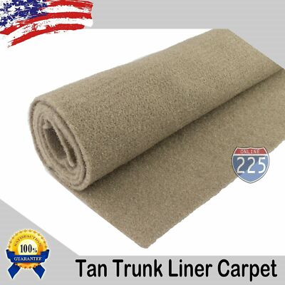 TAN Un-Backed Automotive High Quality Trunk Liner Carpet 40'' Wide -By the Yard