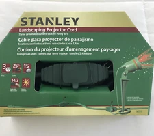 Stanley 3 Outlet Outdoor Extension Cord 25 Feet Green Grounded Landscaping NEW