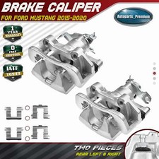 Pair Rear Brake Calipers Set With Bracket For Ford Mustang 2015-2020 2.3l 3.7l
